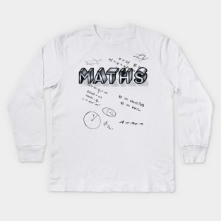 Maths formulae with the word maths in 3d Kids Long Sleeve T-Shirt